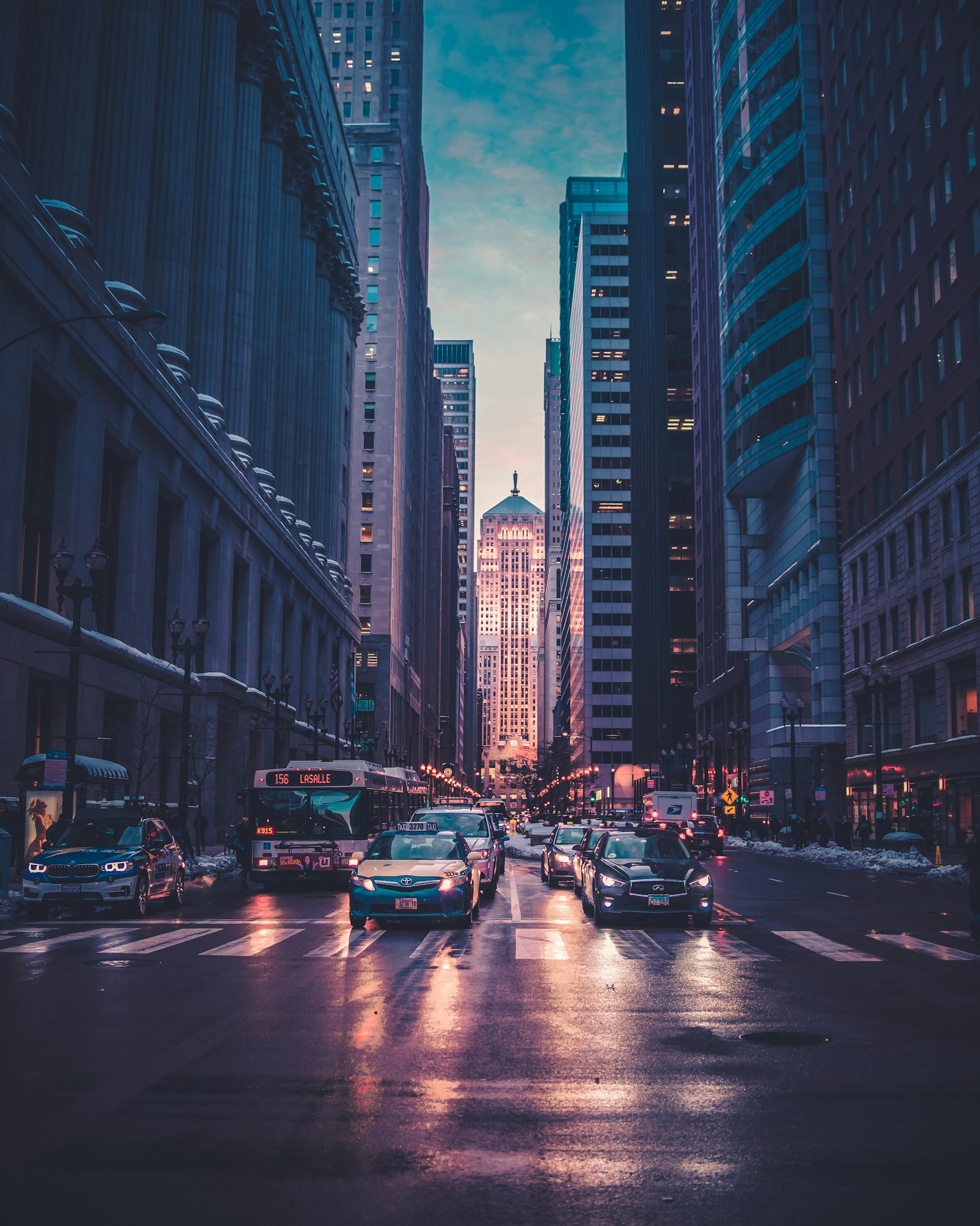 Modern financial district